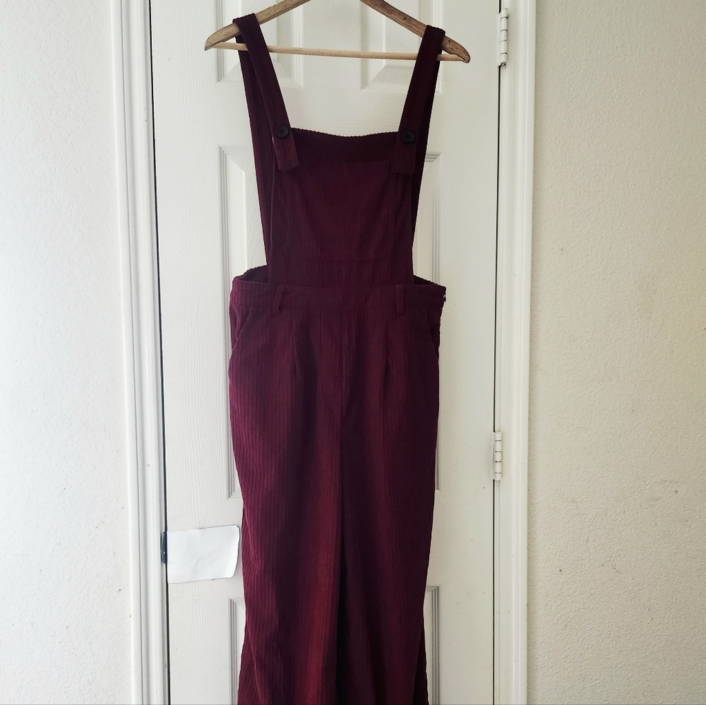 Cider Burgundy Overall Jumpsuit - Picture 2 of 16
